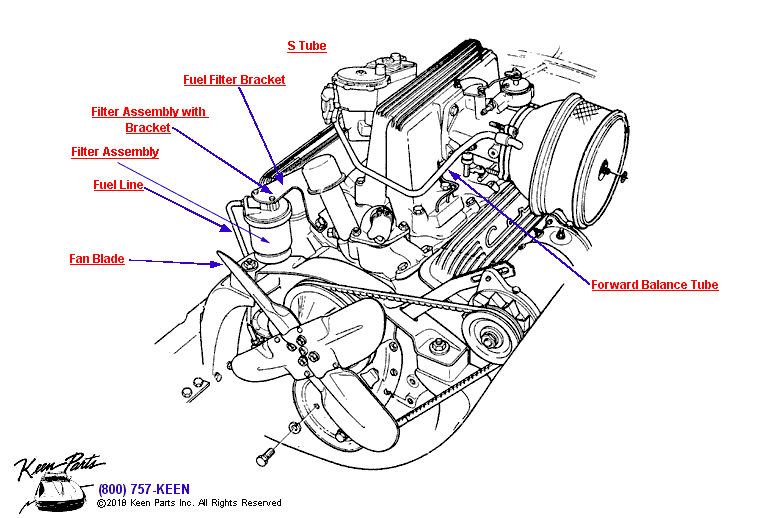 Fuel Injection Filter Diagram for a 2012 Corvette