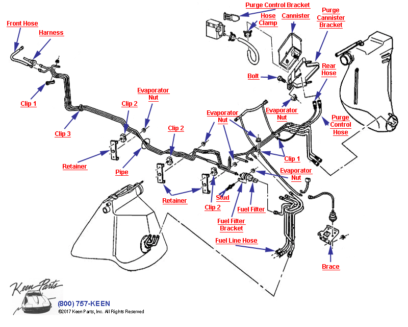 Fuel Supply System Diagram for a 1984 Corvette