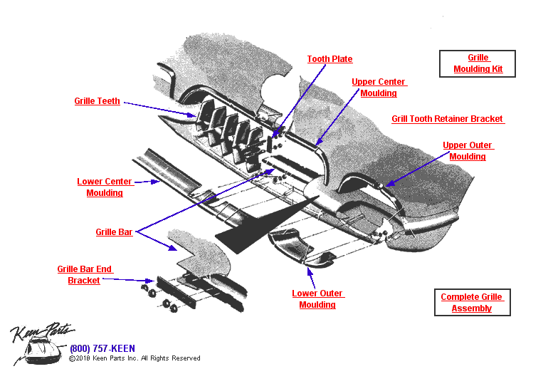 Grille &amp; Moulding Diagram for a 2004 Corvette