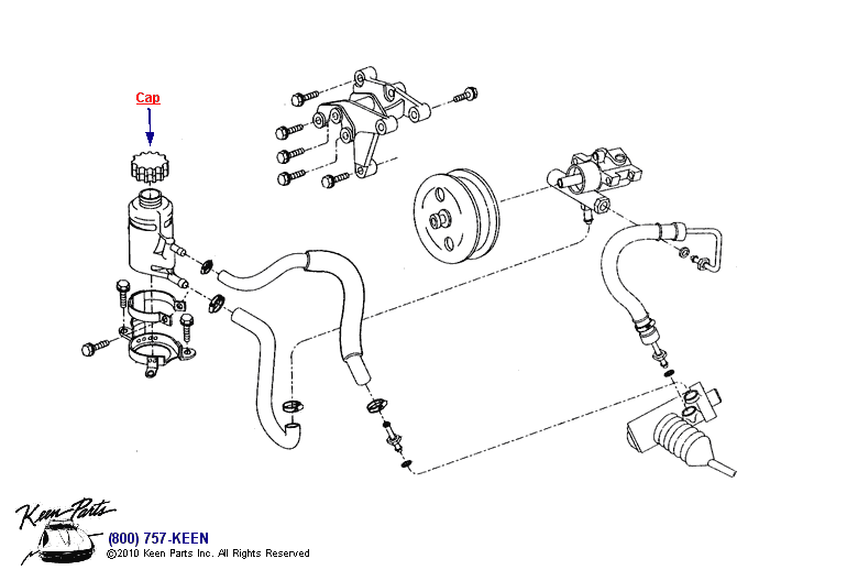 Power Steering Pump Diagram for a 2023 Corvette