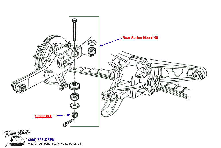 Rear Spring &amp; Spindle Diagram for a 1998 Corvette