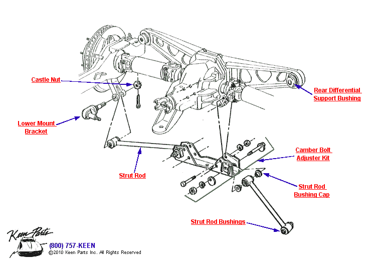 Rear Struts Diagram for a 1994 Corvette