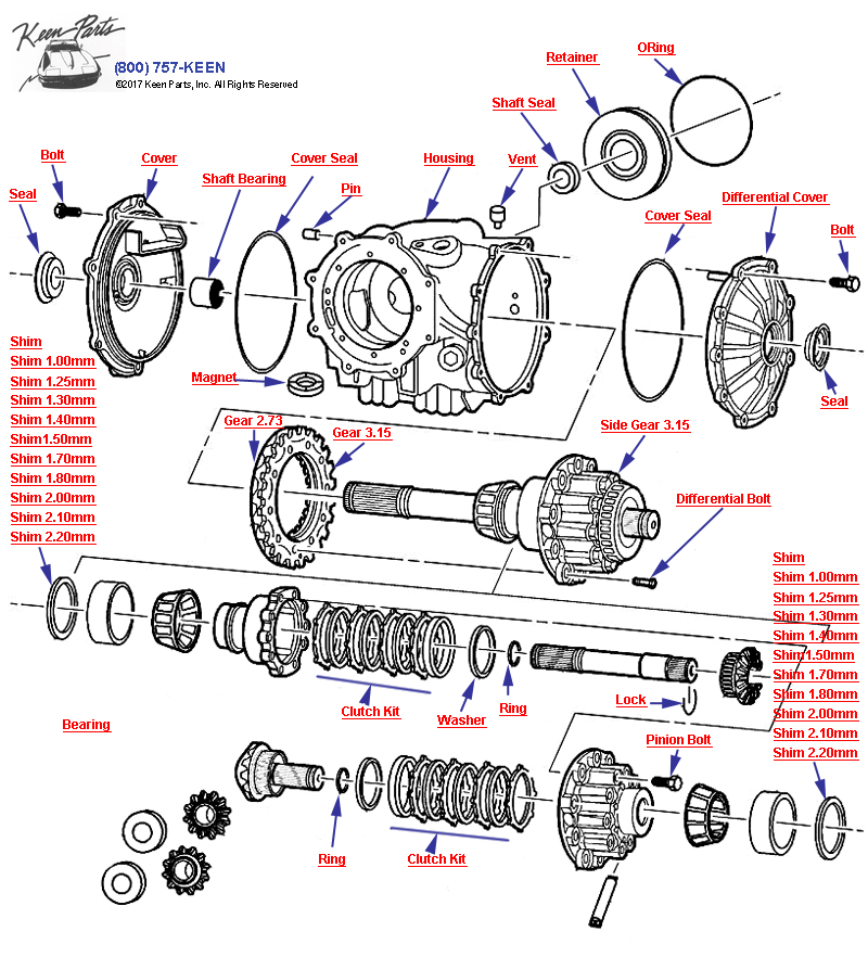 Differential Carrier / Part 2 Diagram for a 1958 Corvette