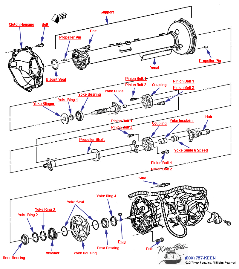 Driveline Support- Manual Transmission Diagram for a 1989 Corvette