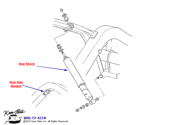 Rear Shock Diagram for a 1985 Corvette