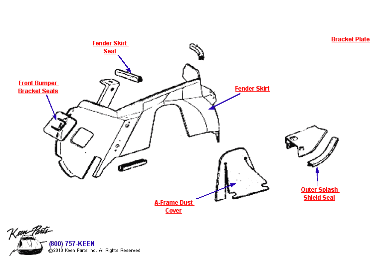Fender Skirts Diagram for a 1974 Corvette