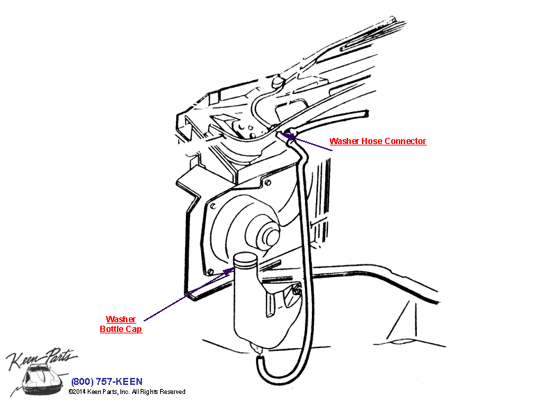 Washer System Diagram for a 2023 Corvette