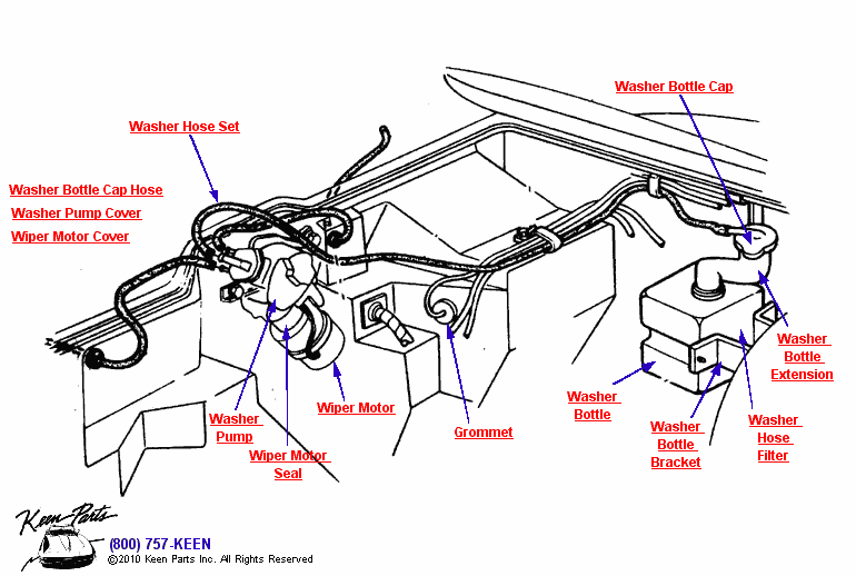 Wiper &amp; Washer System Diagram for a 2008 Corvette