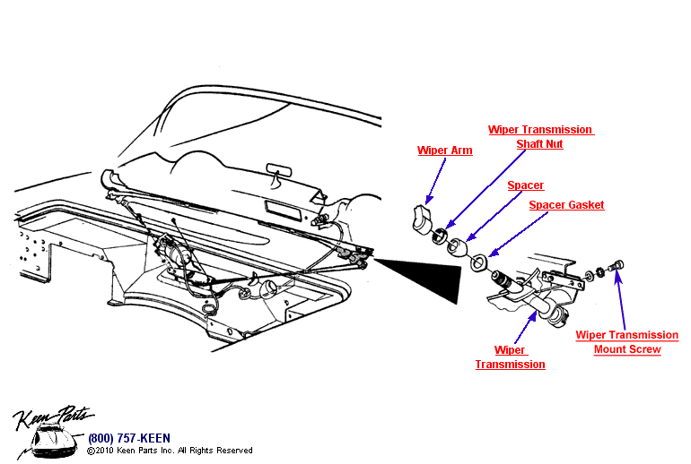 Wiper System Diagram for a 1972 Corvette