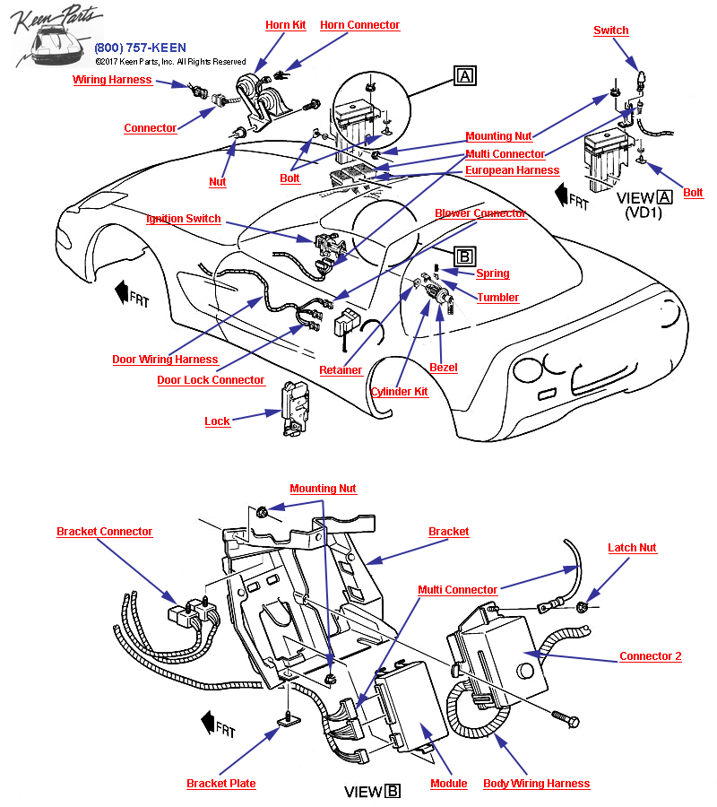Alarm System Diagram for a 1981 Corvette