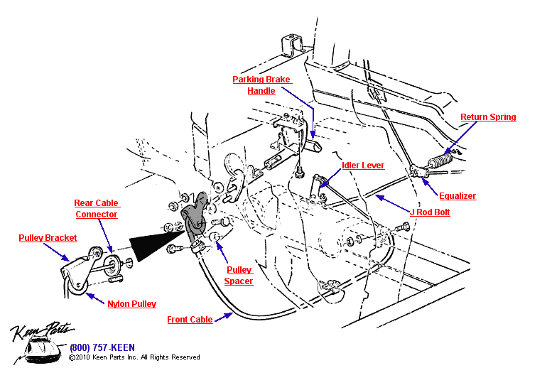 Parking Brake System Diagram for a 2001 Corvette