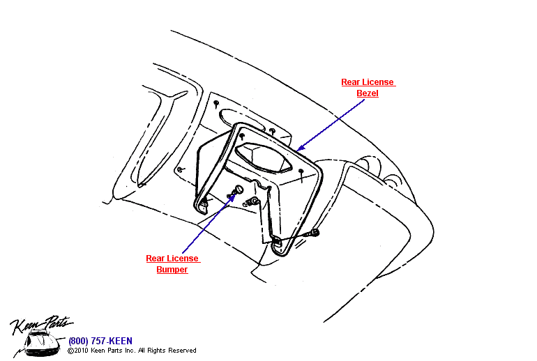 License Bezel Diagram for a 2021 Corvette