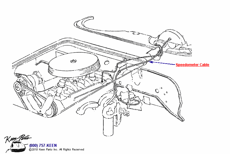 Speedometer Cable Diagram for a 2003 Corvette