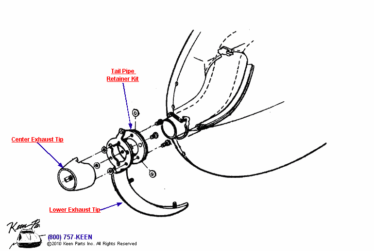 Tail Pipe Diagram for a 2014 Corvette