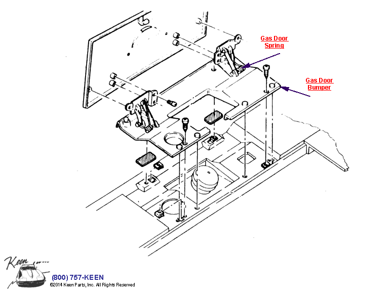 Gas Door Diagram for a 1984 Corvette