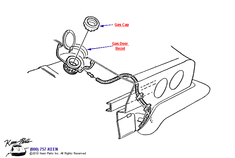 Gas Door Diagram for a 1996 Corvette