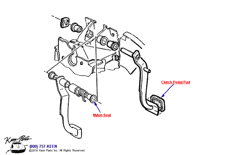 Clutch Pedal Diagram for a 2021 Corvette