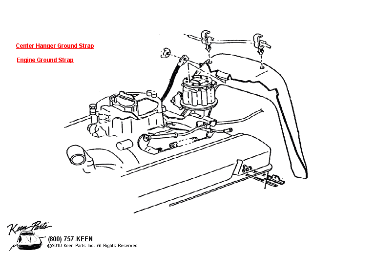 Engine Ground Strap Diagram for a 1979 Corvette