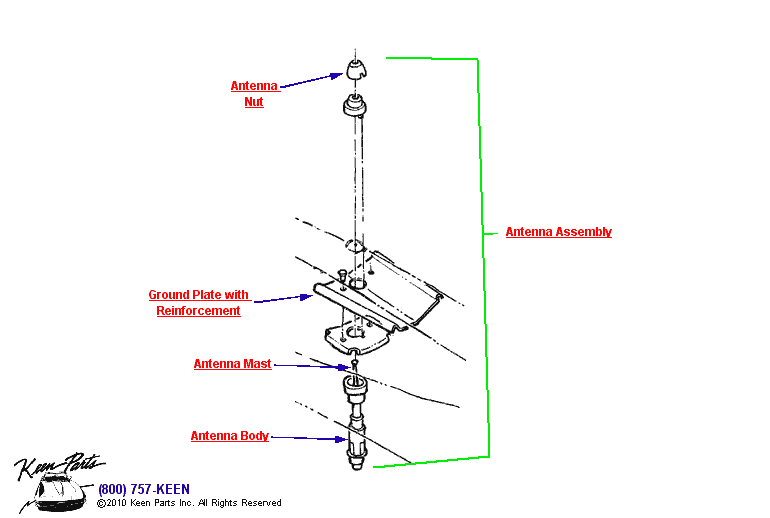 Antenna Diagram for a 1990 Corvette