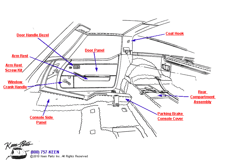 Interior Diagram for a 2022 Corvette