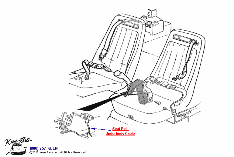 Seats &amp; Belts Diagram for a 1968 Corvette