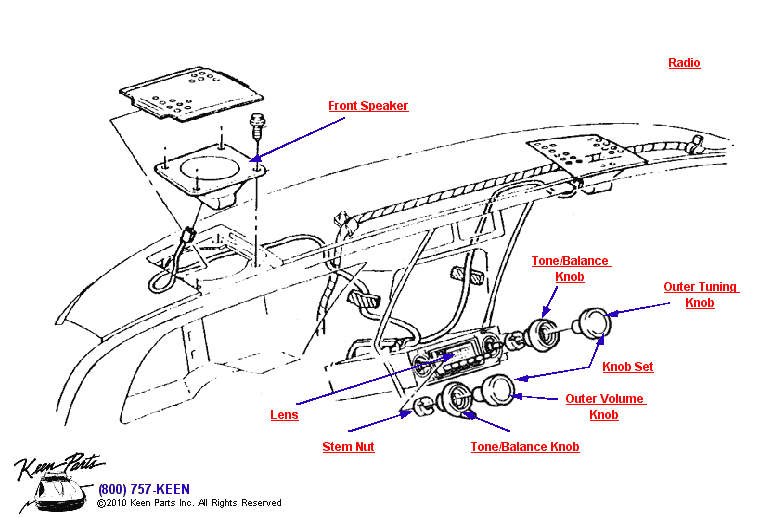 Radio &amp; Front Speakers Diagram for a 2014 Corvette