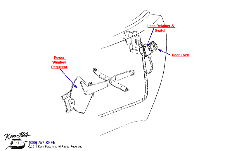 Door Lock Diagram for a 1963 Corvette