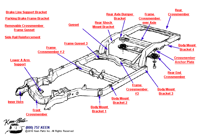 Frame Diagram for a 1972 Corvette