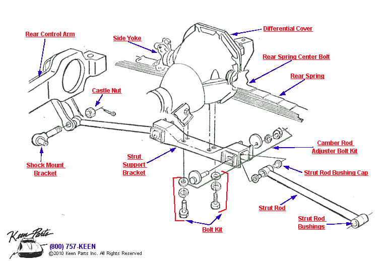 Rear Strut Assembly Diagram for a 1979 Corvette