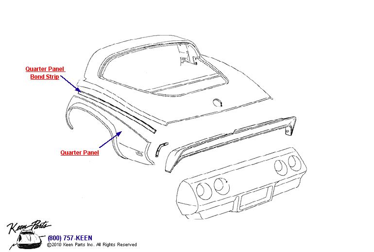 Rear Body Diagram for a 2021 Corvette