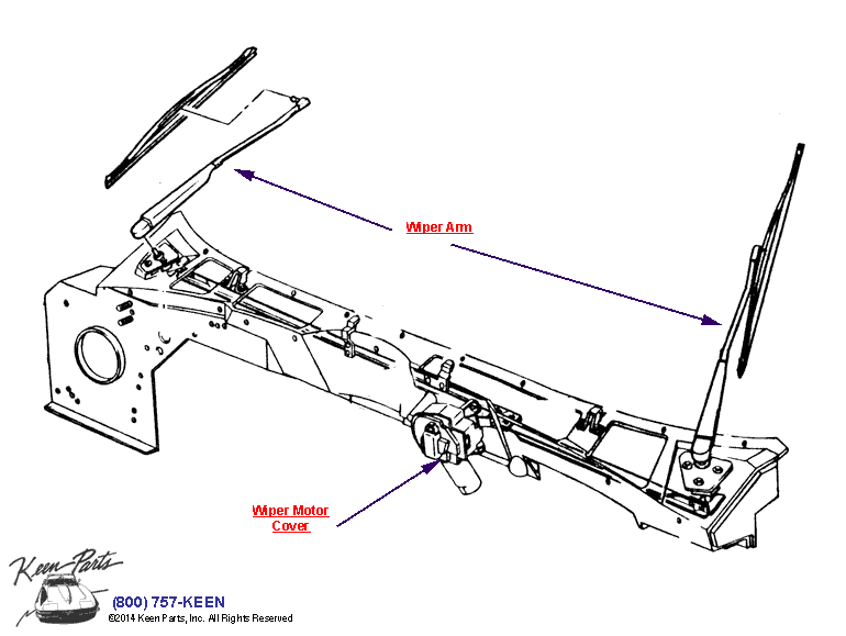 Wiper &amp; Washer System Diagram for a 1973 Corvette