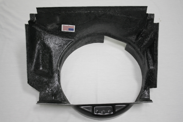 1969-1972 Corvette Fiberglass Replacement Fan Shroud SB with AC