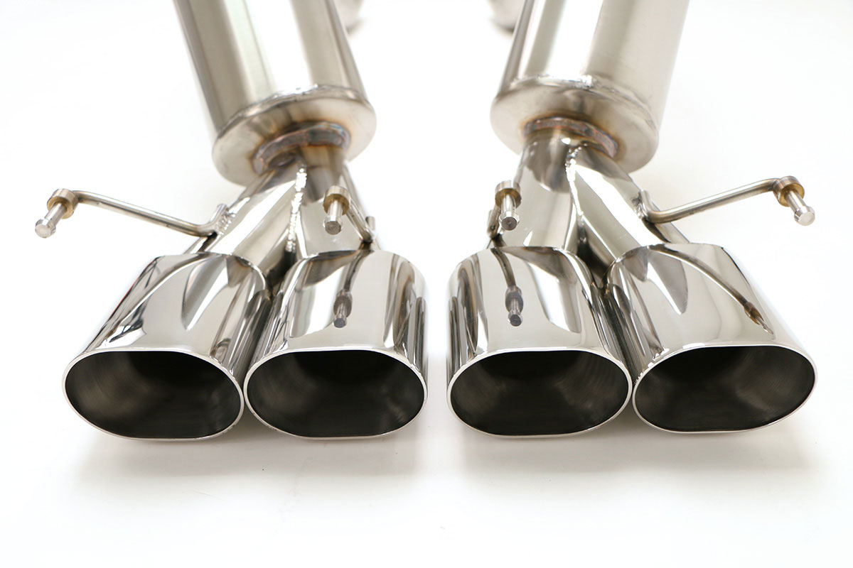 2006-2013 Corvette C6 Z06 ZR1 Bullet Exhaust System with Quad 4.5 Double Wall Oval Tips