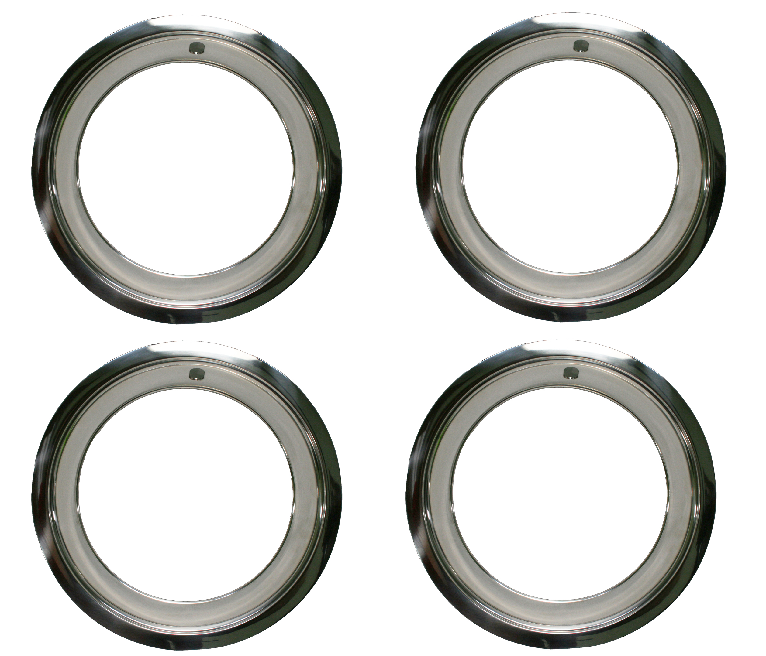 1969-1982 Corvette Rally Trim Rings 4 Piece Set with Correct Clips