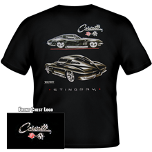 1963-1967 Corvette T-Shirt Corvette Blackline